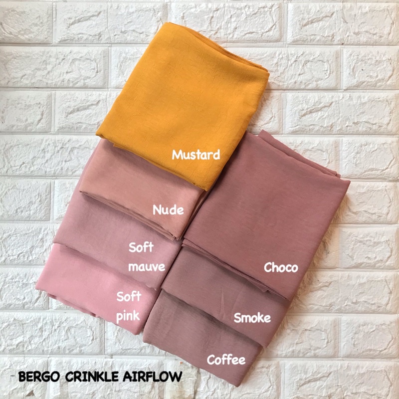 READY STOCK BERGO CRINKLE AIRFLOW / BERGO RAYON PREMIUM