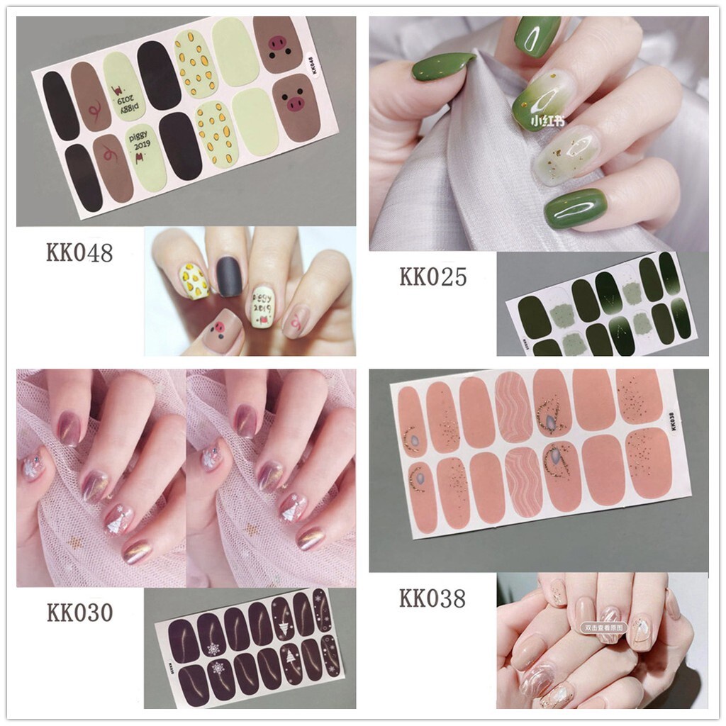 HZ Stiker Kuku Palsu 3d Bahan Akrilik Untuk Nail Art