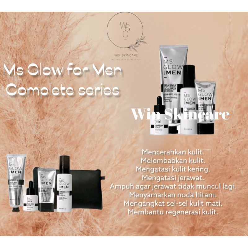 PAKET MS GLOW FOR MEN ORIGINAL PRODUCT, MURAH BERKUALUITAS, PEMBERSIH WAJAH PRIA, PEMBERSIH WAJAH CO