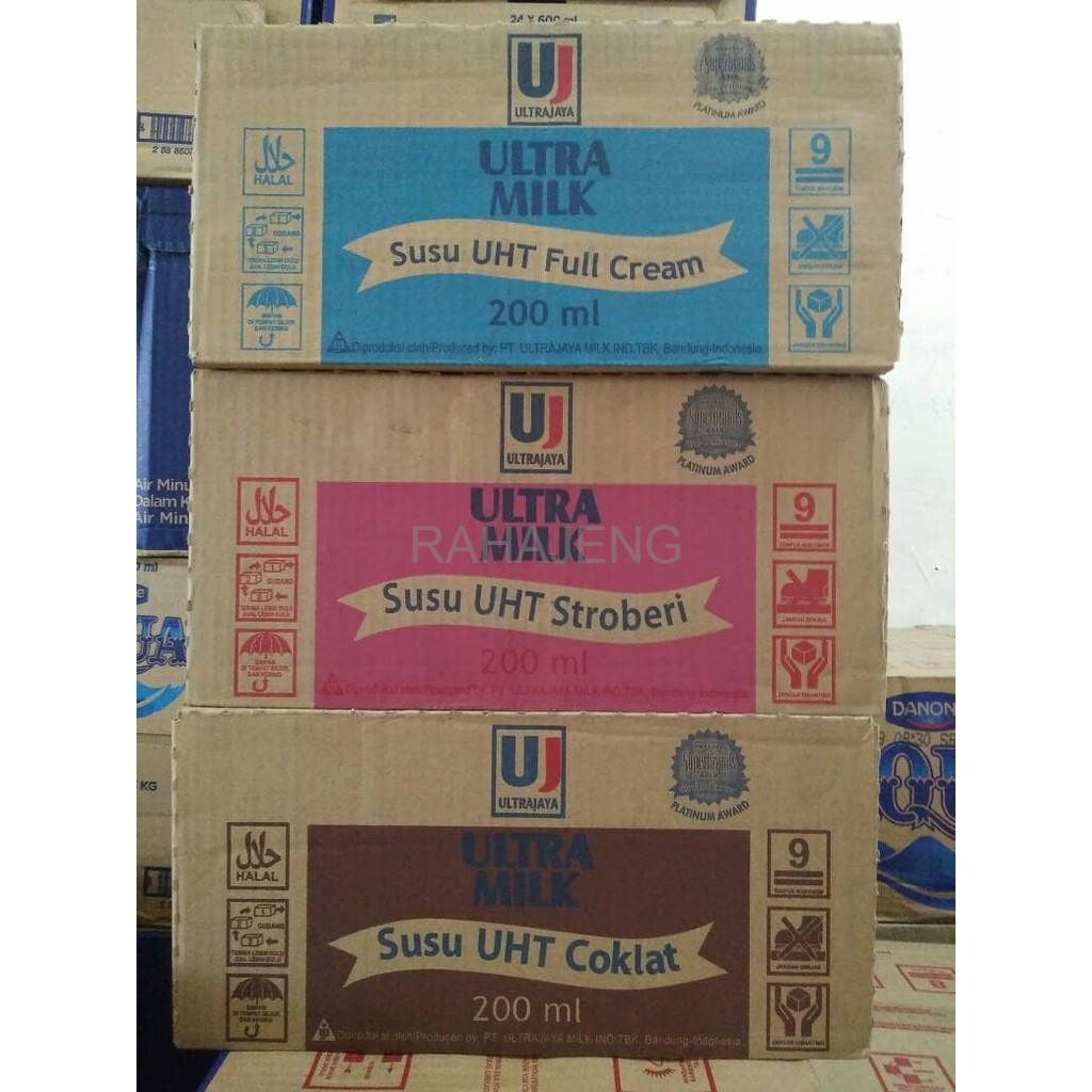 

Susu Ultra 200ml Coklat/Full Cream/Stroberi