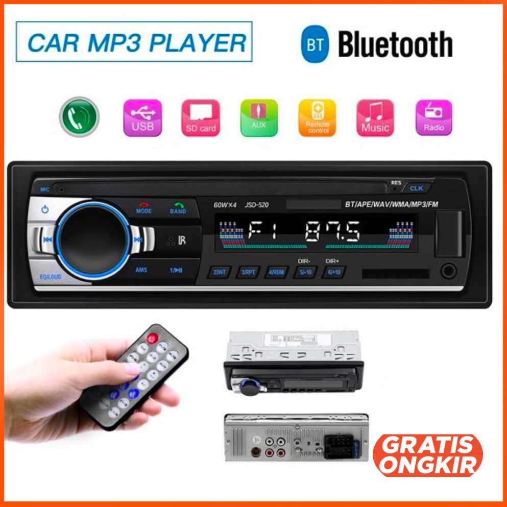 Tape Audio Mobil Multifungsi Bluetooth MP3 FM Radio - JSD-520