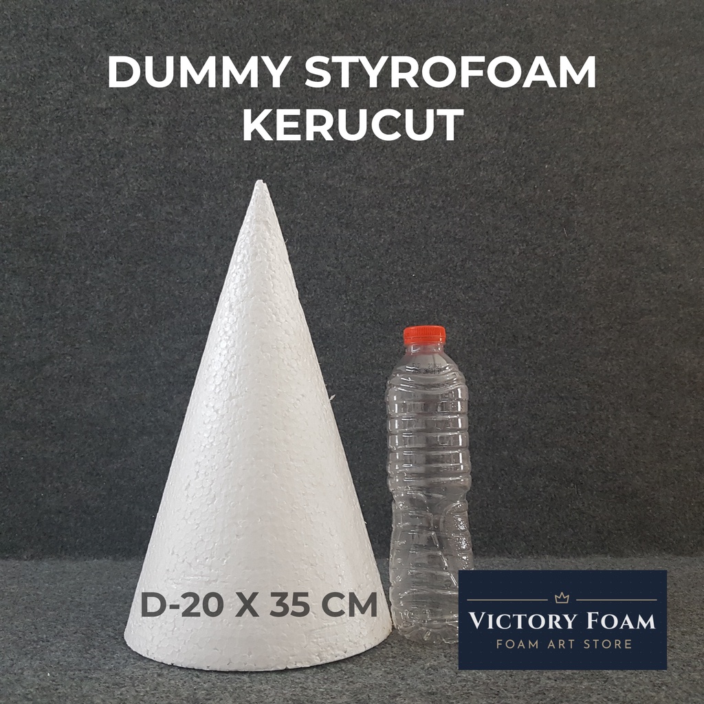 Dummy Styrofoam Kerucut D. 20cm x T. 35cm