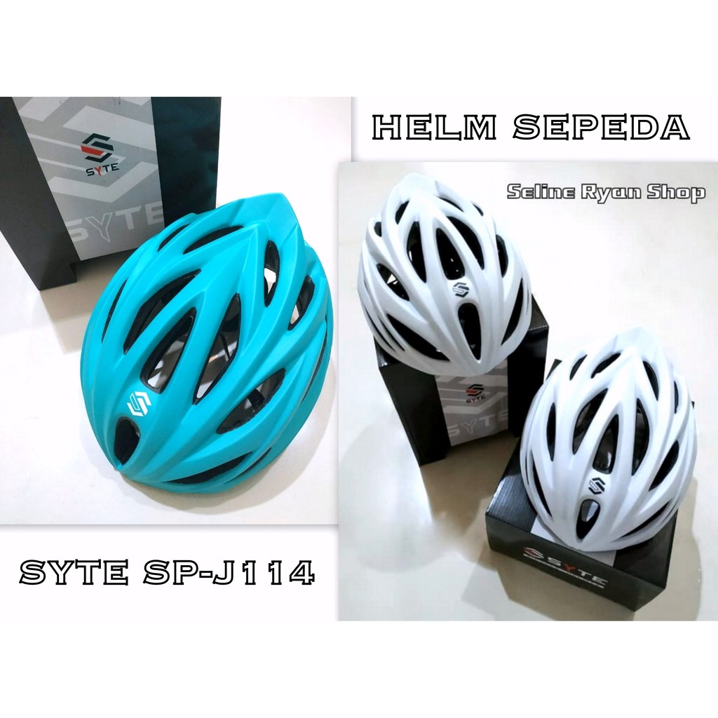  Helm  Sepeda  New SYTE SP J114 White and Tosca Matte Urban 