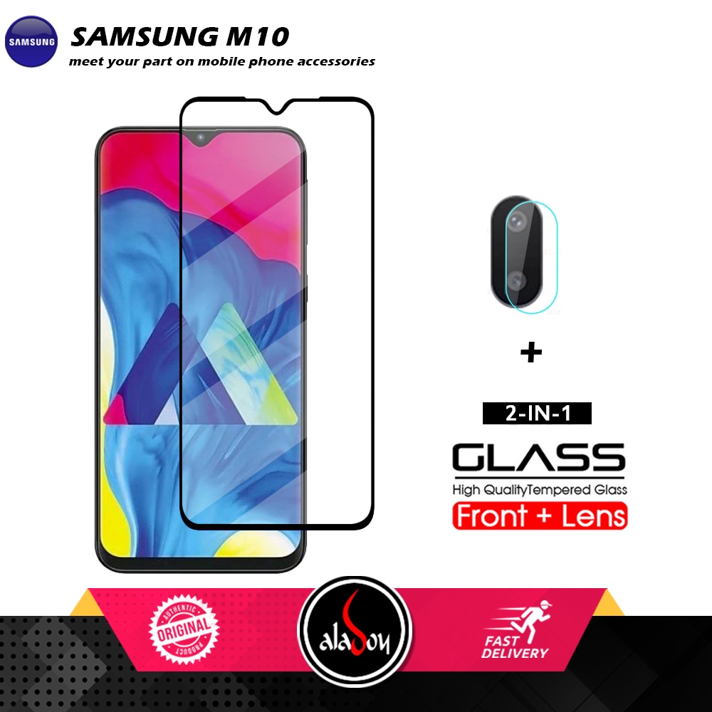 Tempered Glass Samsung M10 PAKET 2 IN 1 Tempered Glass Layar Free Tempered Glass Camera