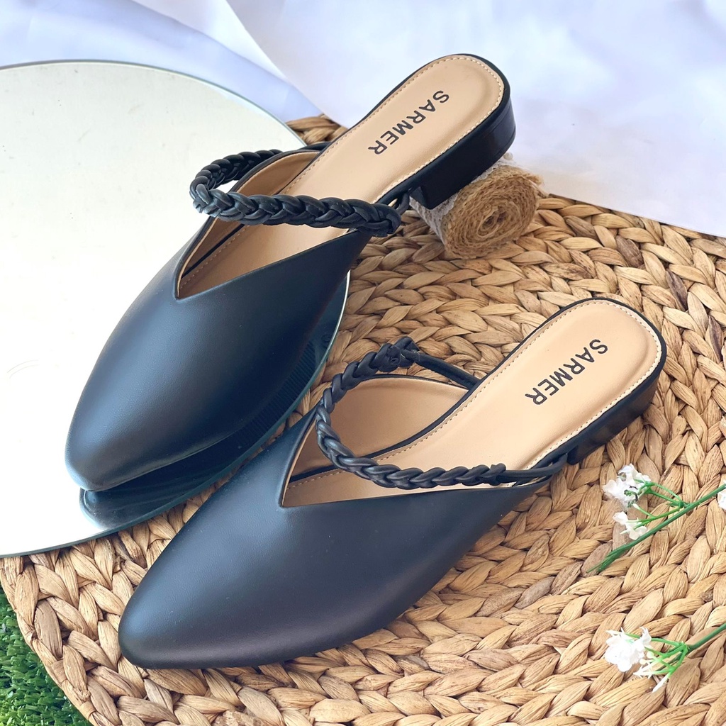 SARMER - GRETYA MULES BLACK