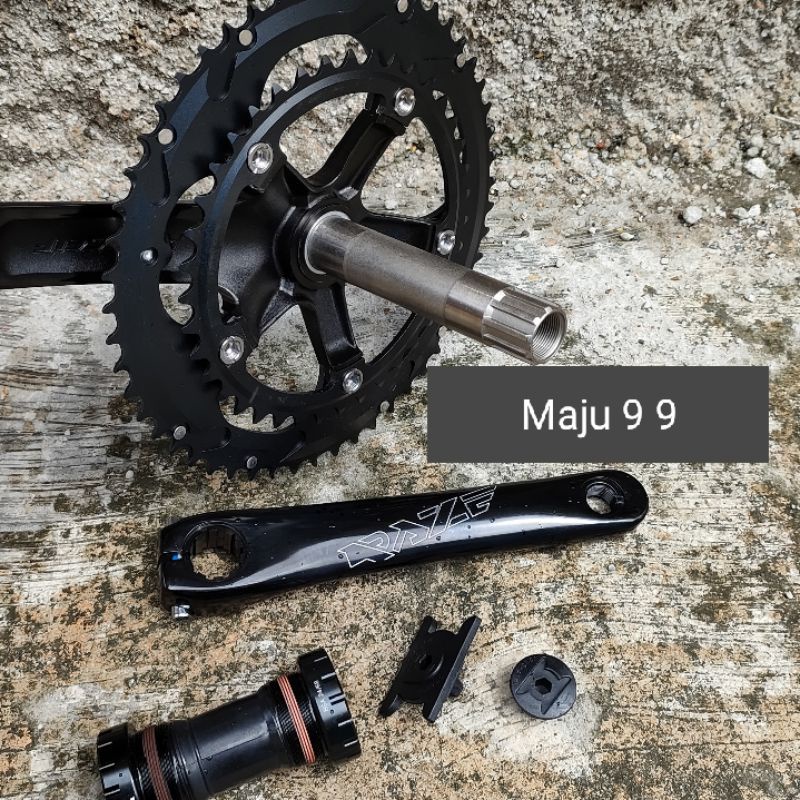 CRANK SET/CRANKSET RAZE DOUBLE 53/39T BCD 130 5 BAUT ARM 170 MM HOLLO 2 ALLOY ORIGINAL