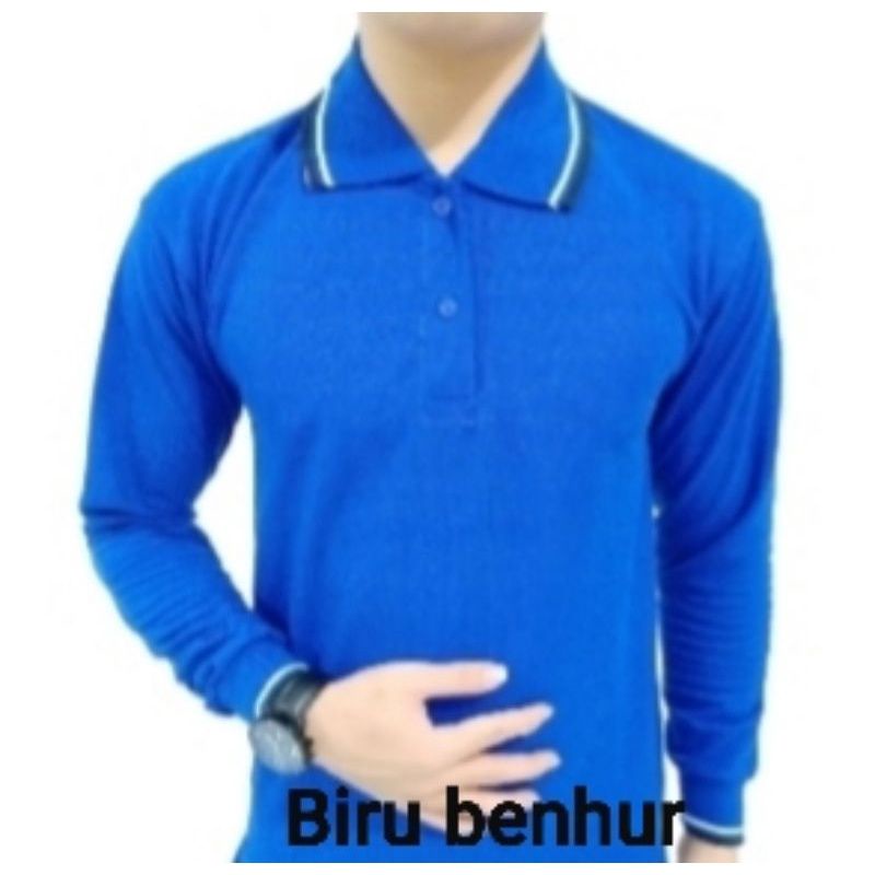 "NEW" Kaos polo lengan panjang / kaos kerah lengan panjang [ UNISEX ]