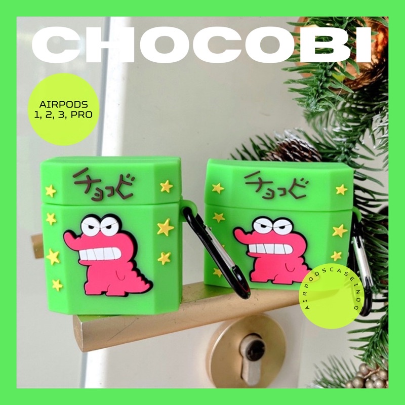 Air pods Case 1 2 3 Pro Crayon Sinchan Chocobi Soft Case Air pods Casing Lucu