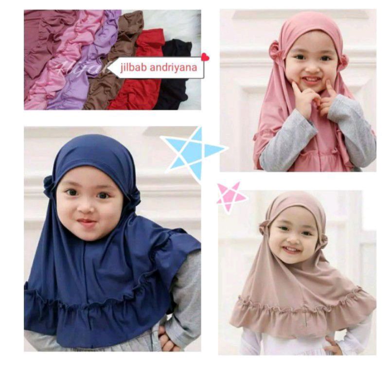 jilbab bayi /hijab bayi/kerudung instan carla 0-3th