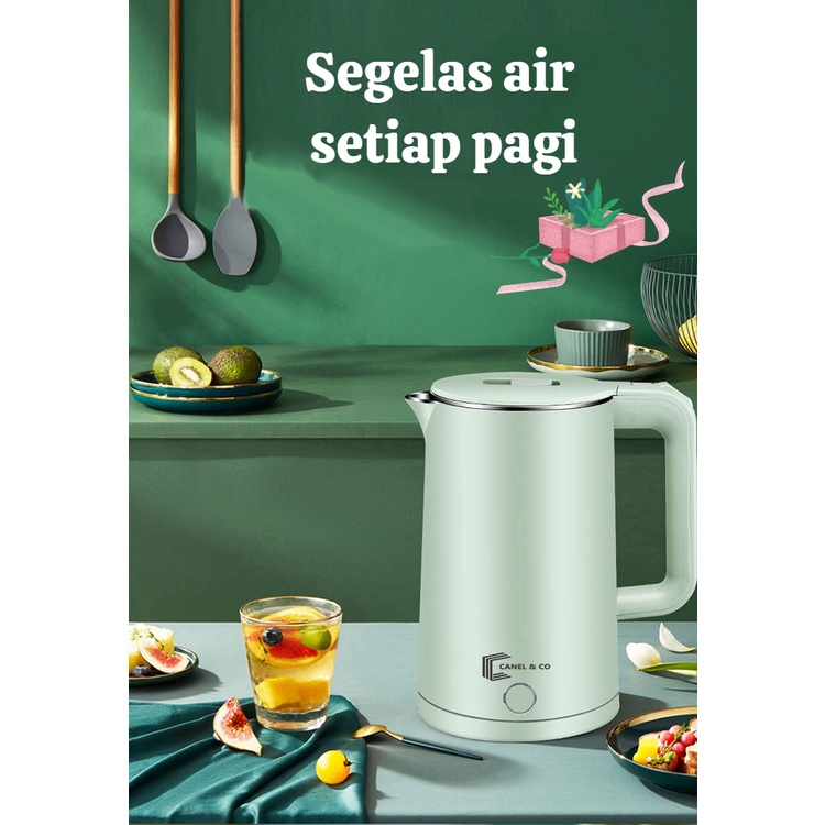 CANEL &amp; CO Teko Listrik Otomatis 650 Watt 2 Liter / Pemanas Air Electric Kettle Boiling Water 2 Liter