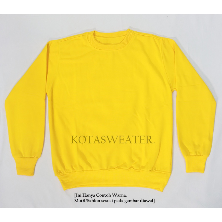 KotaSweater Sweaterpolos Basic Keep Searching Size M-XXL ( Pria & Wanita )-KUNING