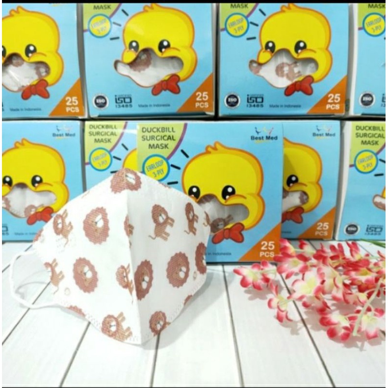 Masker Duckbill Anak/Kids isi 25 merk Bestmed