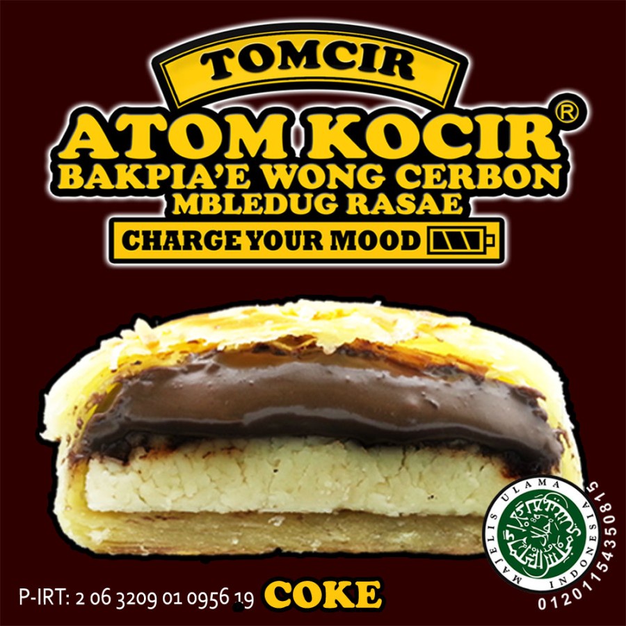 

Tomcir Atom Kocir Coke Bakpia Cirebon 1 pack isi 5