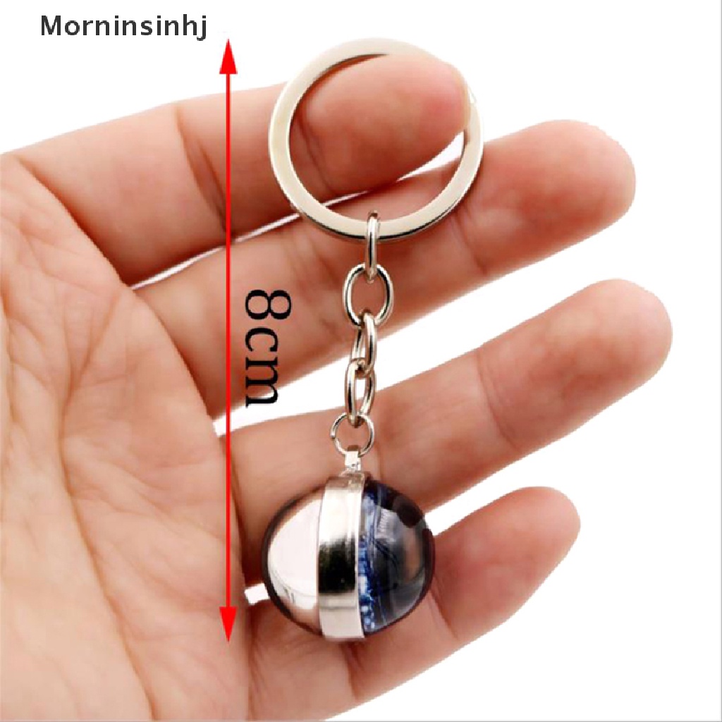 Mornin Liontin Gantungan Kunci Landak Lucu Cabochon Time Jewel Glass Ball Metal Keychain id