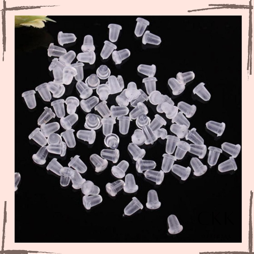 ➰CKK➰ {20 PCS} Bantalan Anting - Tindik Karet - AC40 Sepasang (isi 20 buah) Anting Sintetis Karet