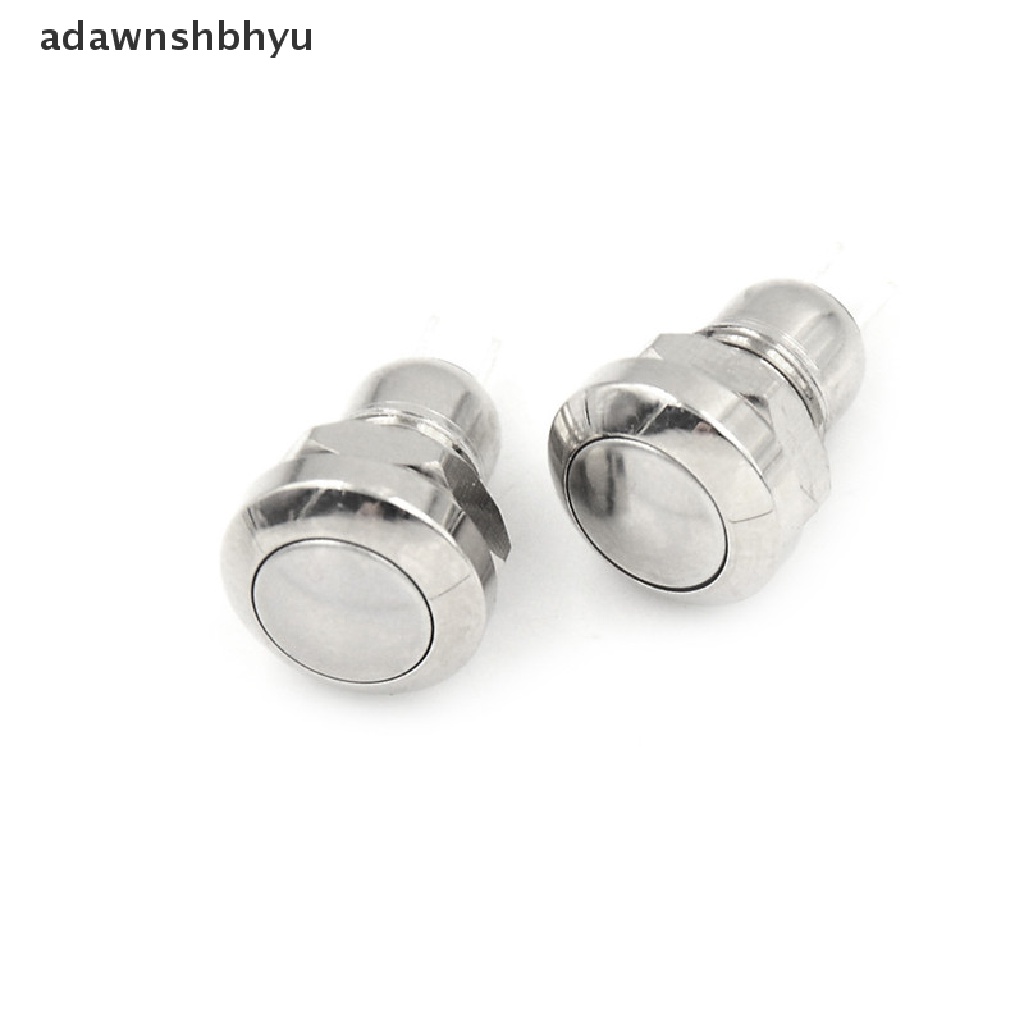 Adawnshbhyu 2pcs 8mm Saklar Tombol Tekan Momentary Mini Micro 2Pin Metal Tahan Air