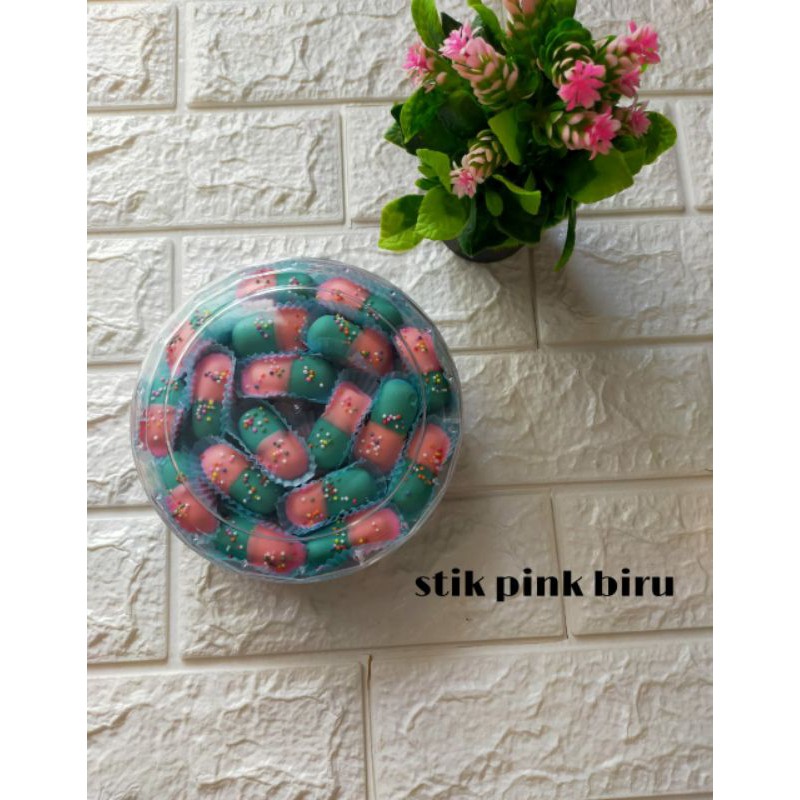 

Kue Kering lebaran Stick Pink Biru