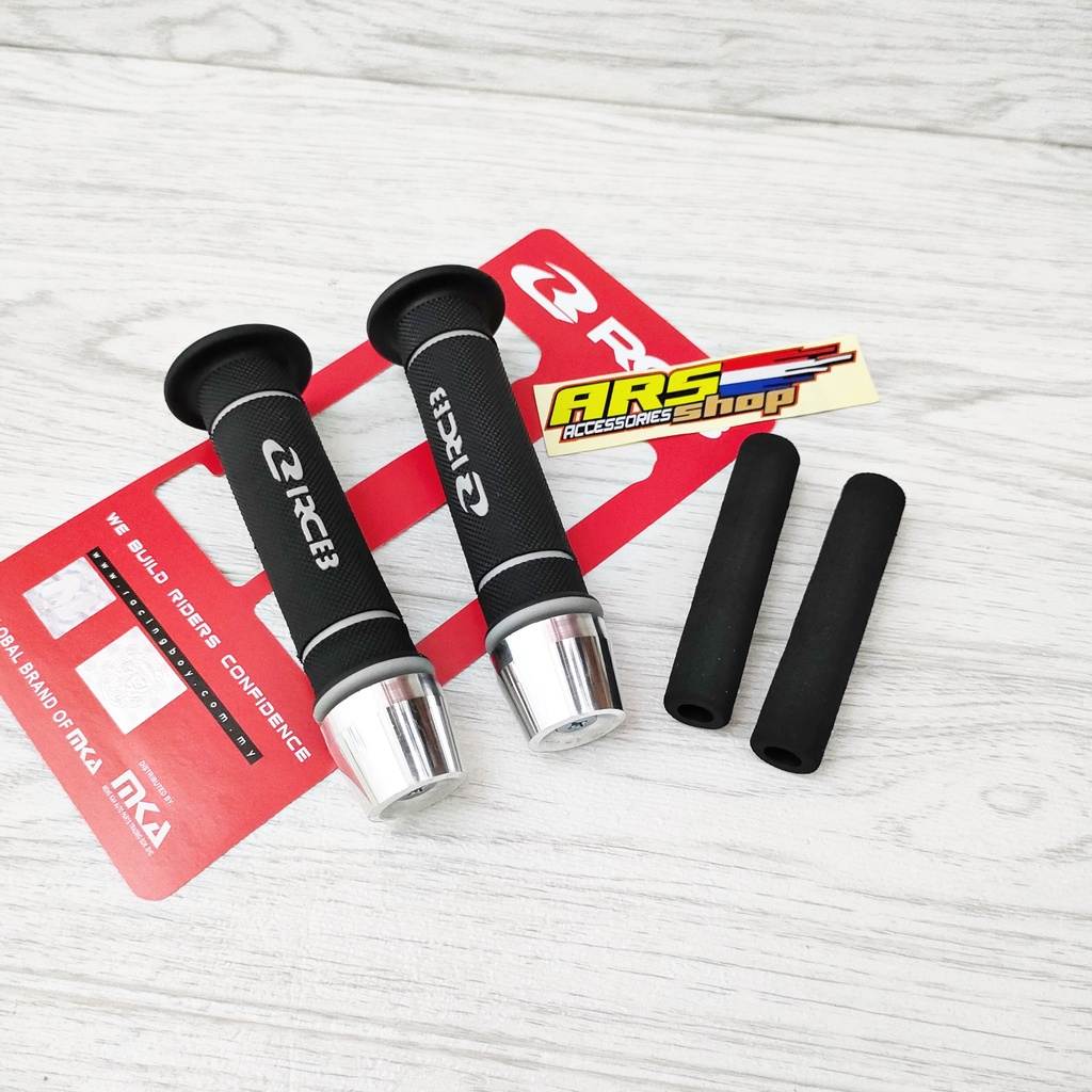 PAKETAN HANDGRIP SARUNG GAS RCB RACING BOY ORIGINAL + BUSA HANDLE REM + JALU STANG CHROME MODEL PCX 