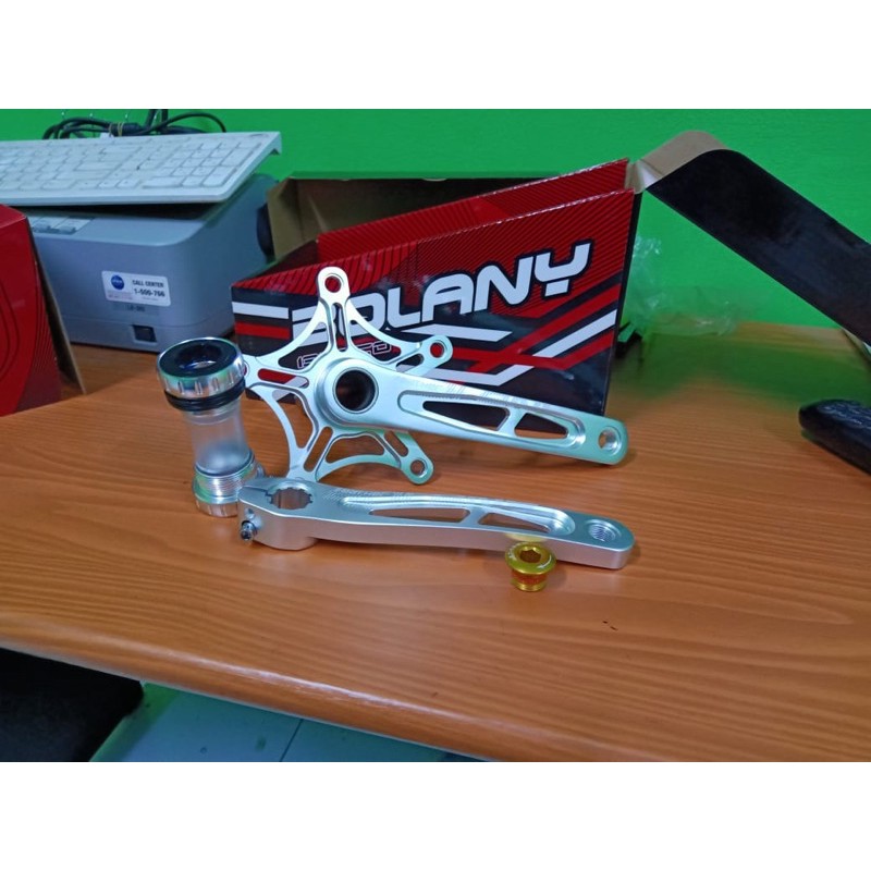 CRANK ARM BOLANY FEATHER SUPER RINGAN BCD130 BCD 130 INCLUDE BB CERAMIC CRANKARM