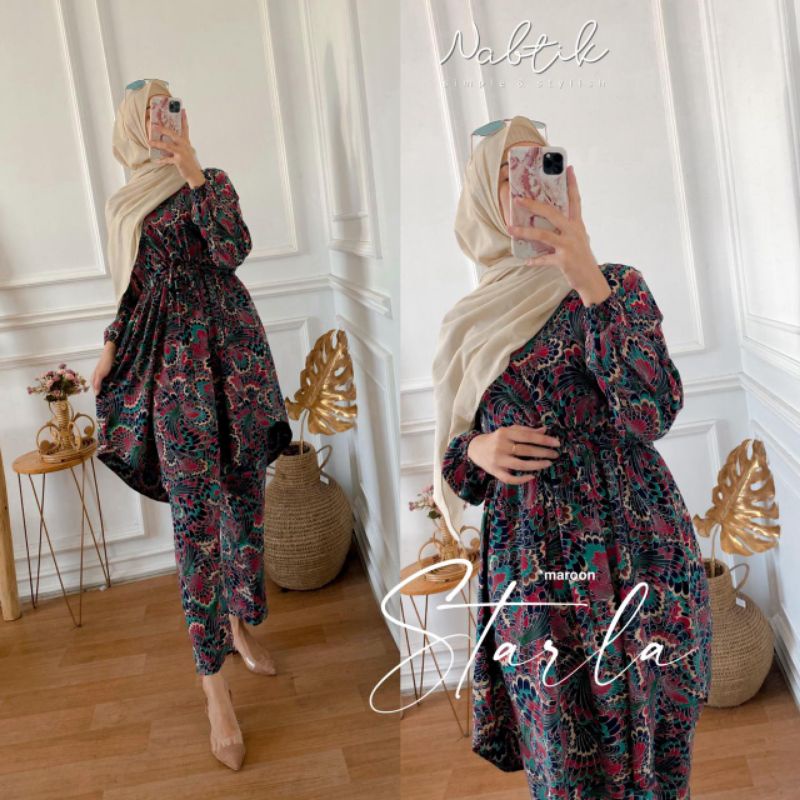 setelan wanita Starla Original by nabtik caton zara /terbaru