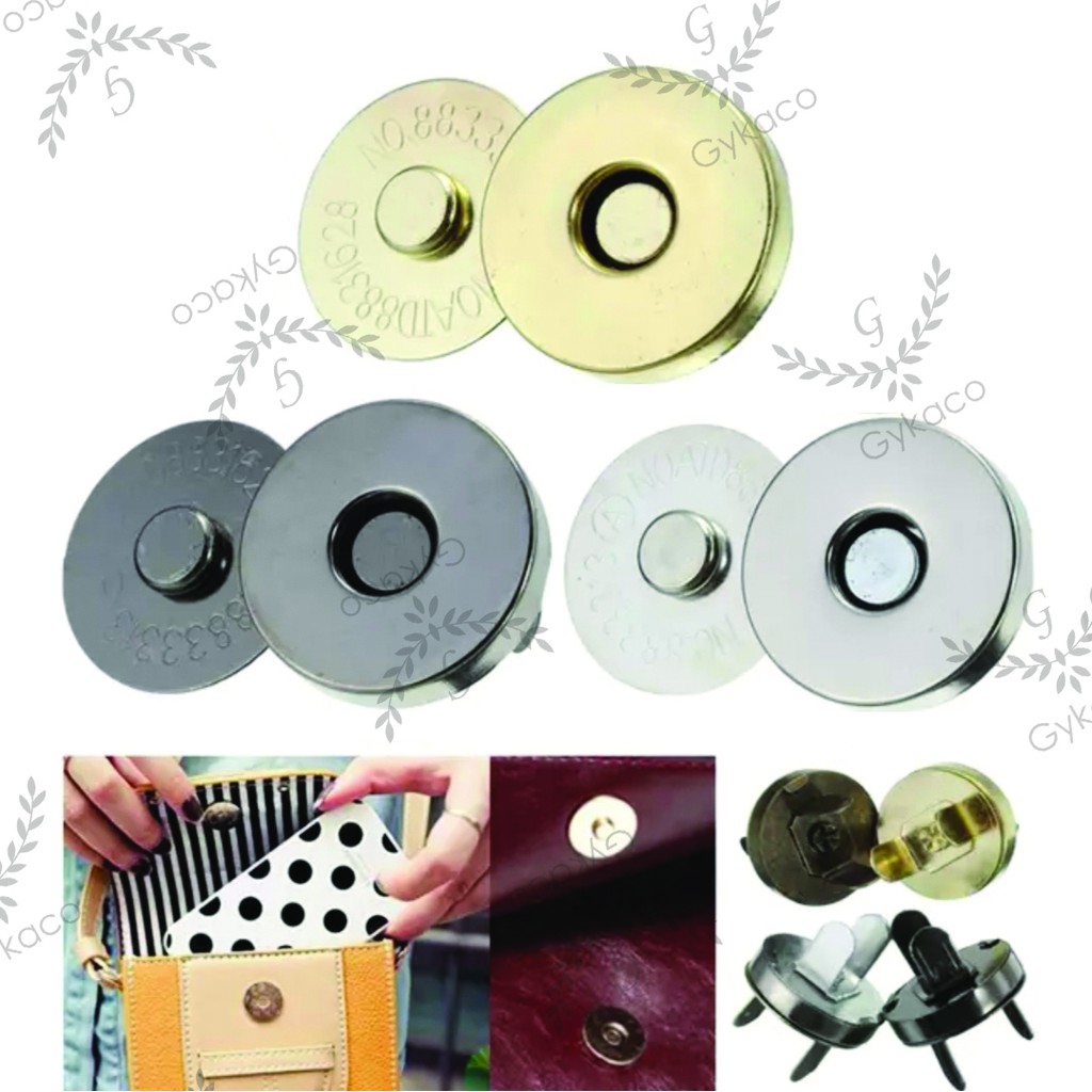 Kancing Magnet Tebal (Besar) 18 mm // Aksesoris Tas Murah Magnet Kancing Kenong - Aksesoris Tas