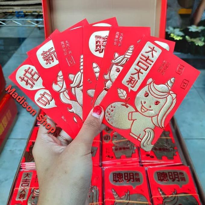 

14.84Ftgrdujh- Angpao Imlek/Aksesoris Imlek 6610/6611 Angpao Tebal Babi 2019 Ampao - Kode Satu