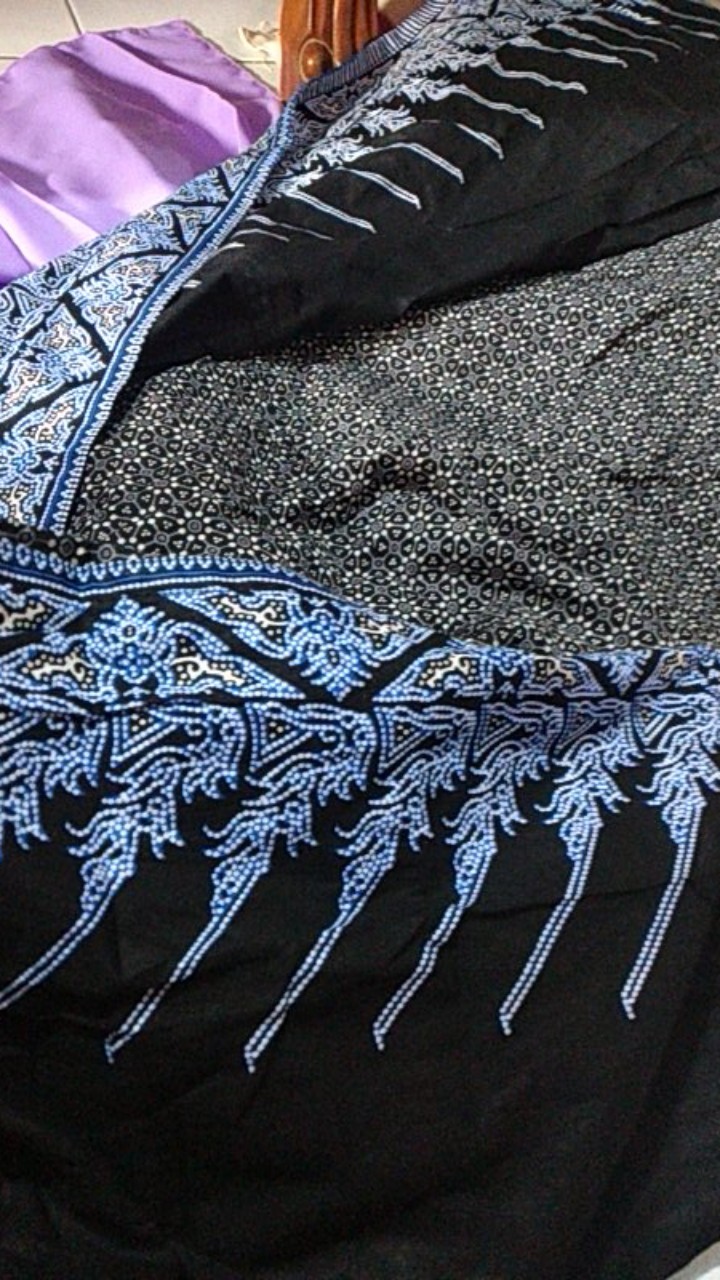 Gamis Cardi Modang Batik Layer Kombinasi Muslim Maxi Sarimbit Seragam Pesta Kondangan Casual