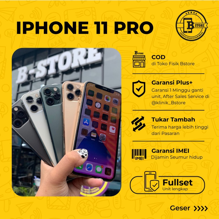 [ Hp / Handphone ] Iphone 11 Pro 256 Gb - Fullset - Mulus - Apple 256Gb - Cod Jakarta Bekas / Second