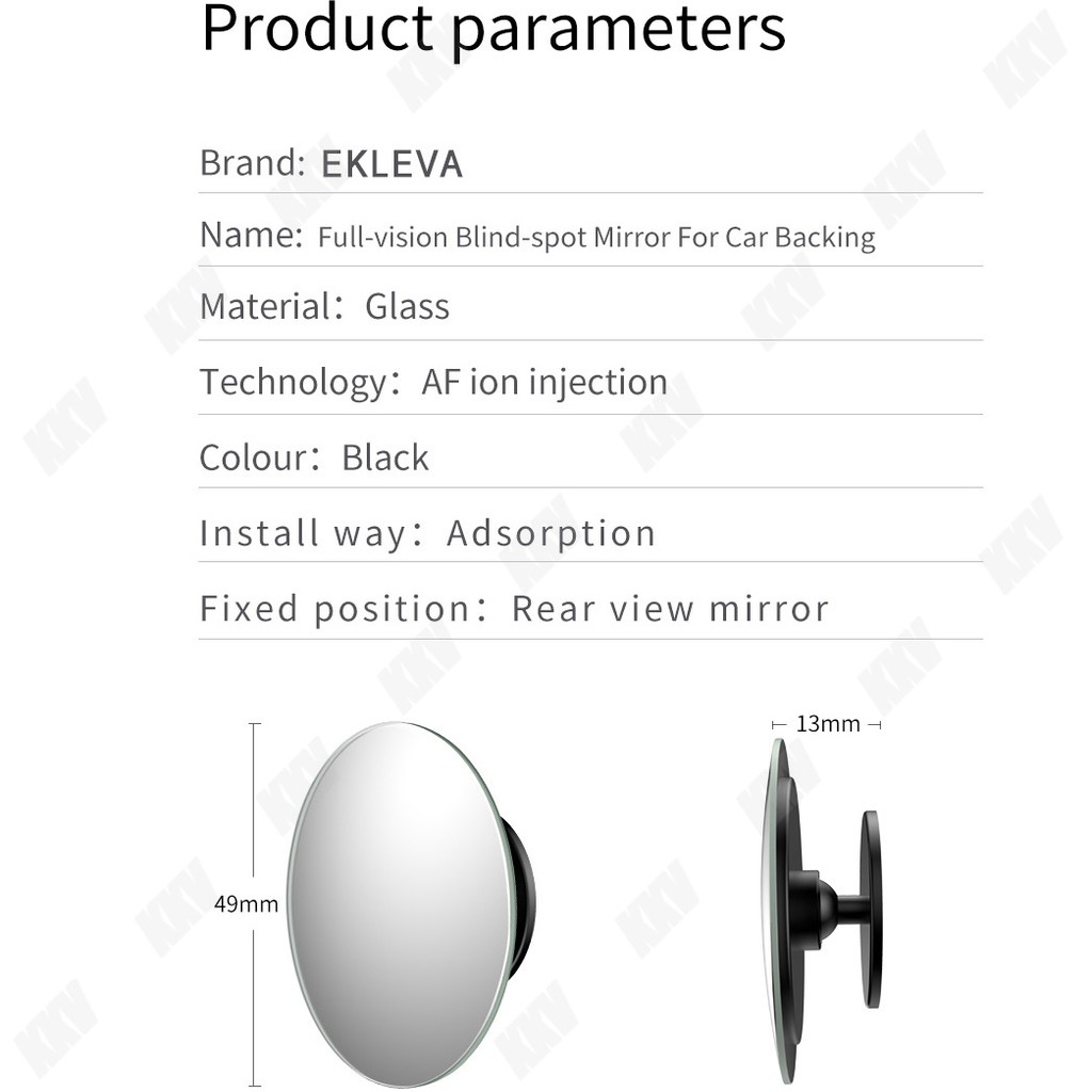 Kaca Spion Blind Spot General Motors Sepasang Kaca Spion Mobil Cembung 360 Derajat (2 Buah)