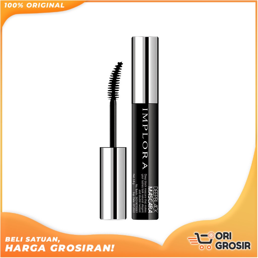 ORI Grosir IMPLORA Deep Black Mascara Black BPOM / Maskara Implora - DEEP BLACK