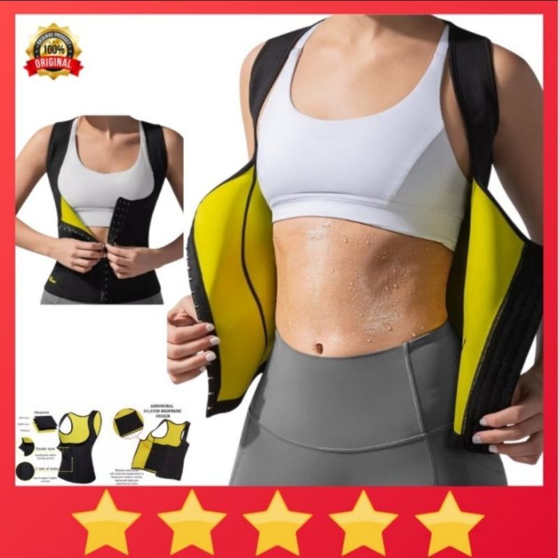 HOT SHAPER SLIMMING VEST ROMPI PEMBAKAR LEMAK PENGECIL PERUT DENGAN BOX