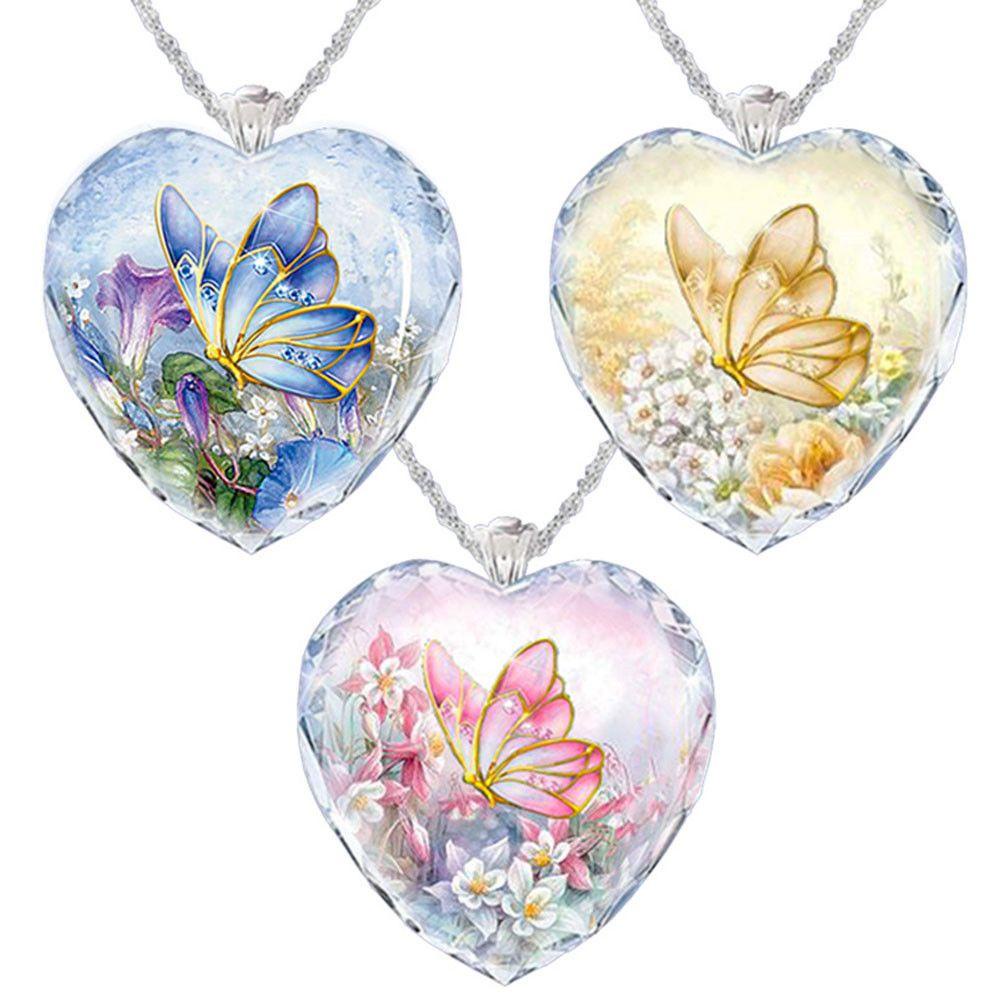 Lily Butterfly Kalung Perhiasan Mewah Fashion Wanita Kristal