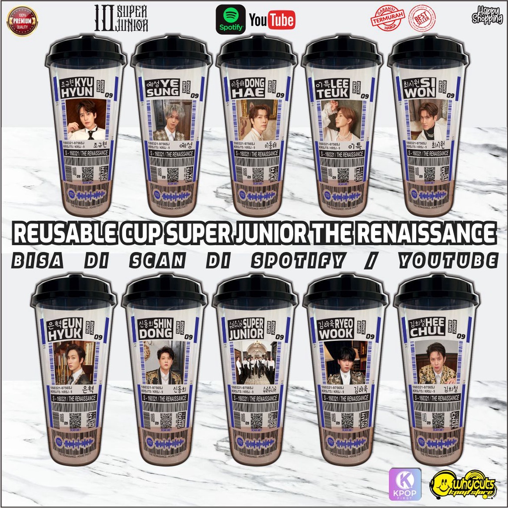 Reusable Cup Kpop // SUPER JUNIOR RENAISSANCE