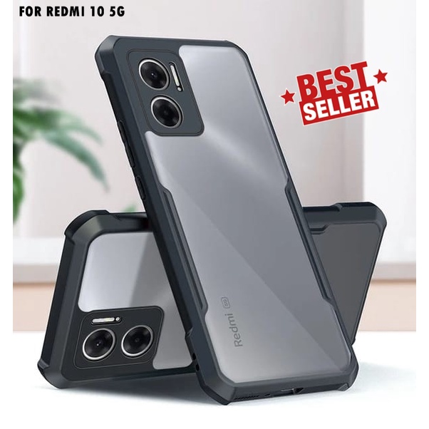 Case Redmi 10 5G Clear Acrylic Casing Hard Transparan Phone Casing Bumper Redmi10 5G Cover