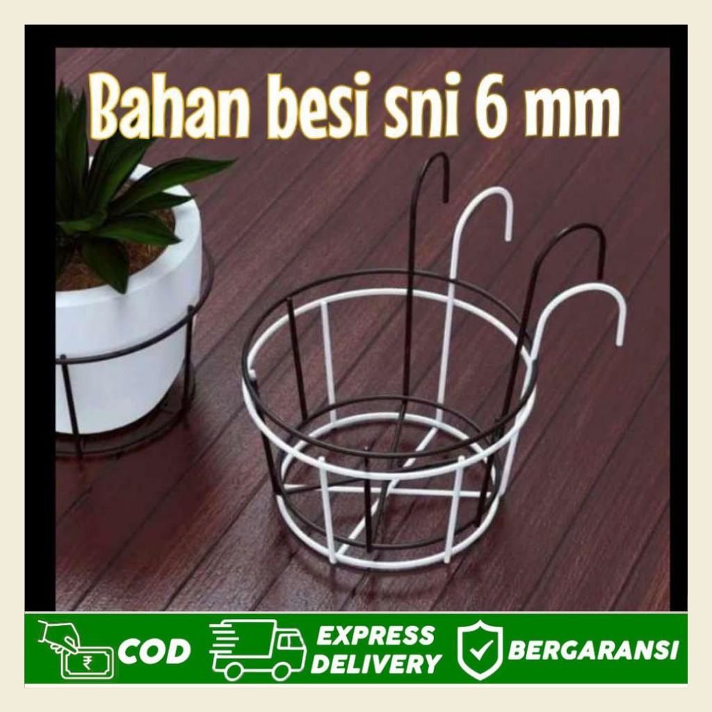 Rak Pot Bunga Besi Rak Bunga Besi Susun Gantungan Pot Pagar Besi Rak Pot Balkon Rak Pot Gantung