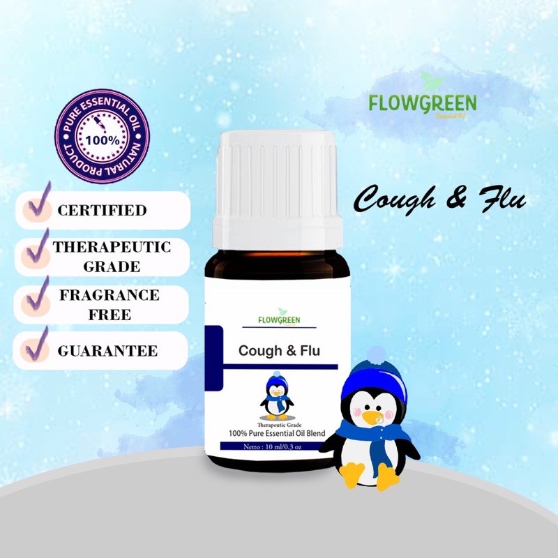 Cough &amp; Flu Essential Oil Blend Aman Murni Aromoterapi Diffuser Humidifier Flowgreen