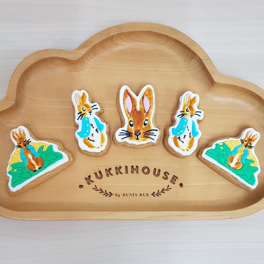 Peter rabbit fondant cookies set