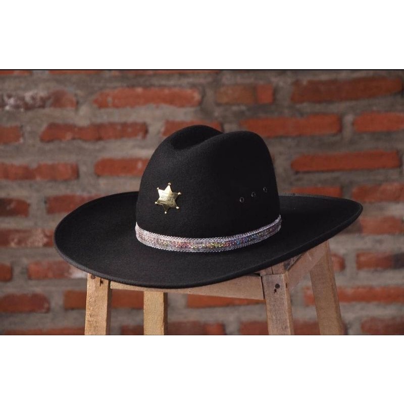 TOPI LAKEN FEDORA SHERIF PROKPIE BRIM LEBAR ORIGINAL THE ROLLING