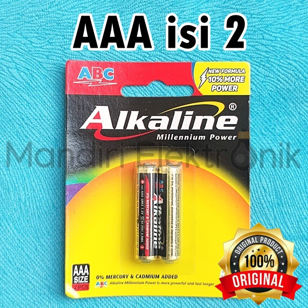 Baterai ABC Alkaline AAA isi 2 - Battery Batere ABC Alkaline AAA isi 2 1.5V