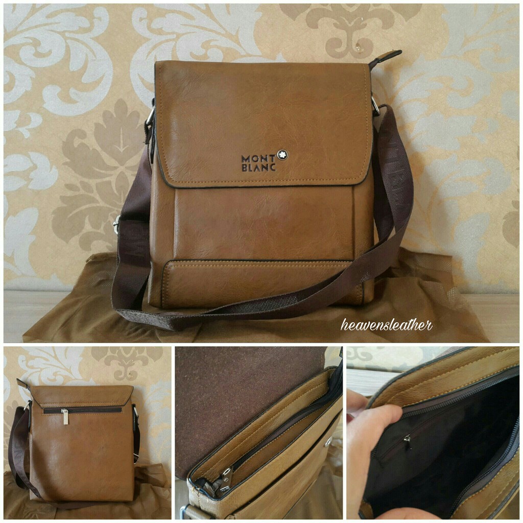 TAS SELEMPANG TAS PRIA TAS COWOK TAS LAKI TAS SLEMPANG TAS IMPORT MONT BLANC KODE 8168