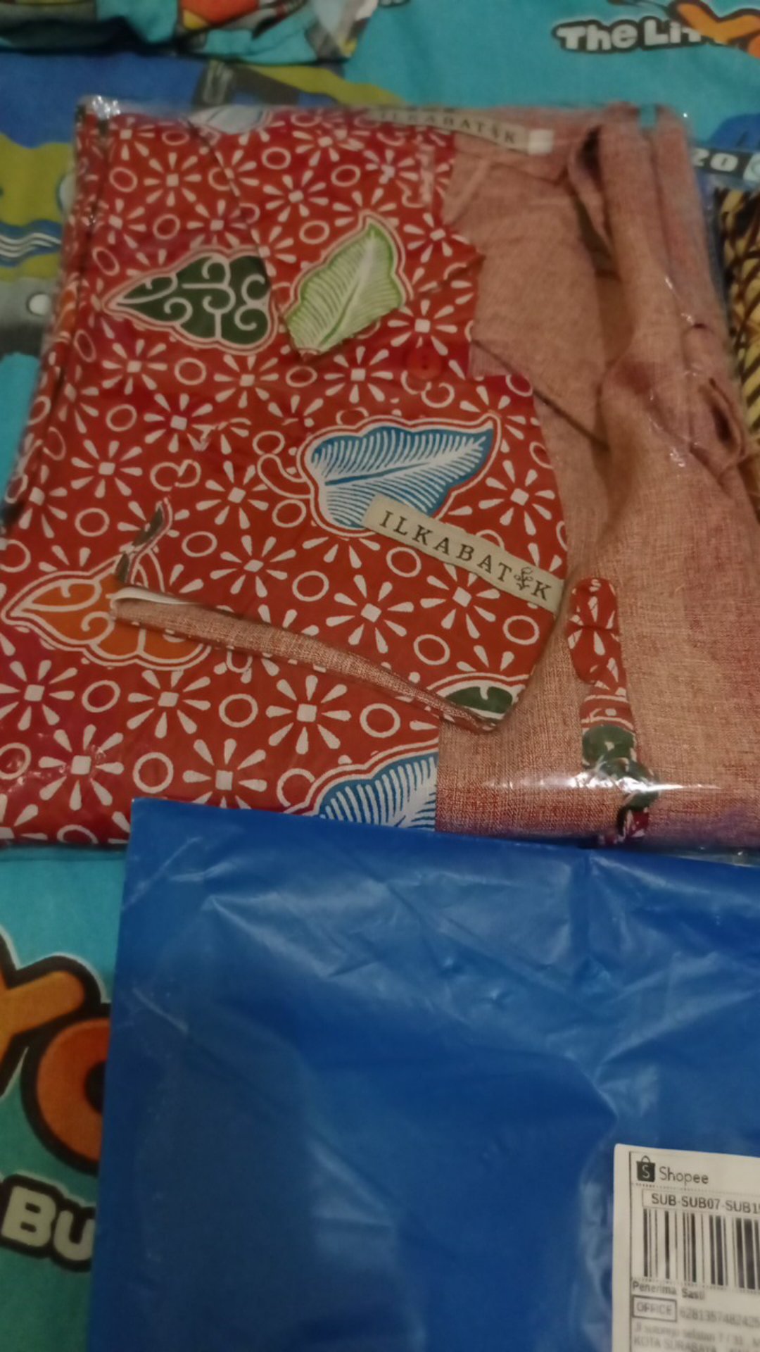 Atasan Batik Wanita Kembang Salur Resleting Belakang 6653