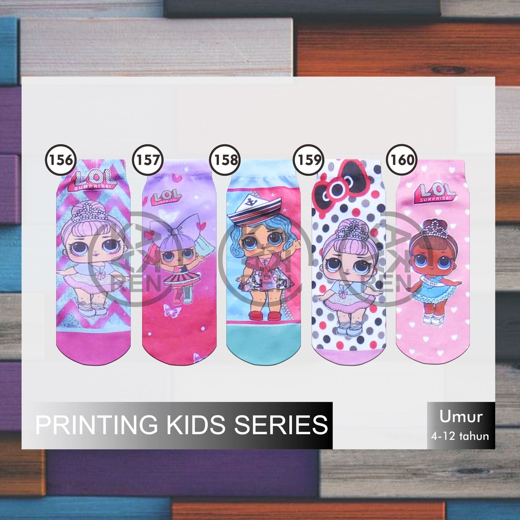 Kakaren Kaos Kaki Printing Anak Karakter LOL I