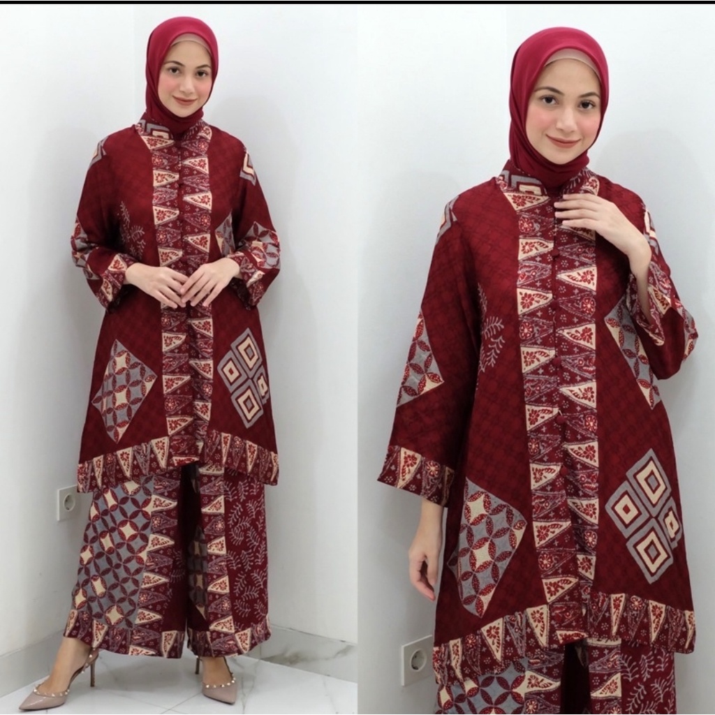 Tunik Sanghai Set Batik Celana Kulot by SARAH THE LABEL