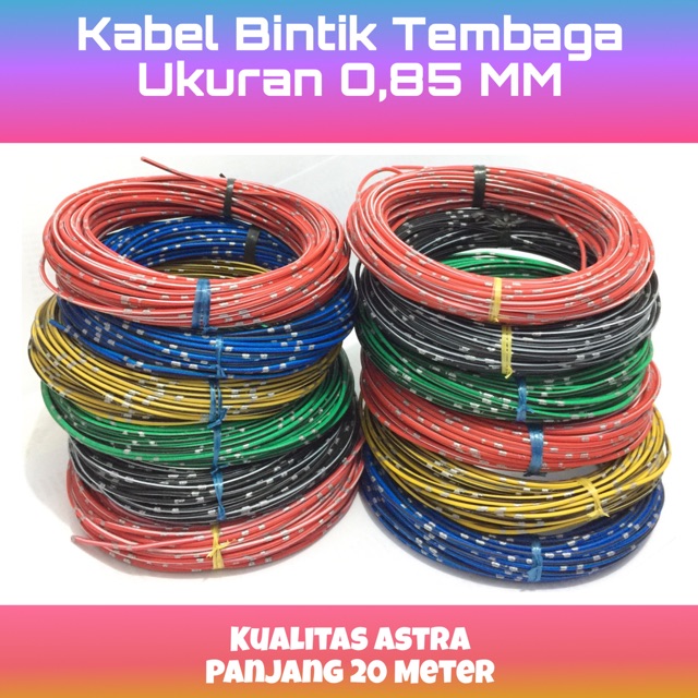 Kabel Body / Bodi Bintik Kualitas Astra 0,85 MM Tembaga Roll 20 Meter