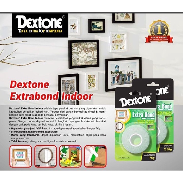 Double Tip Kuat Double Tape Dextone Extrabond Merekat Di Semua Tempat