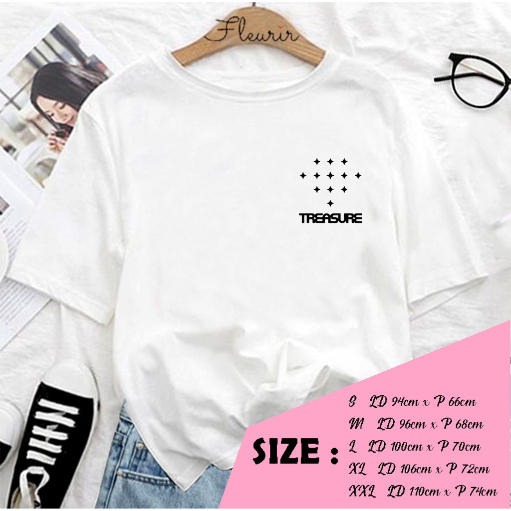 FLEURIR - KAOS KPOP LOGO SMALL WANITA DEWASA LENGAN PENDEK TEE UNISEX