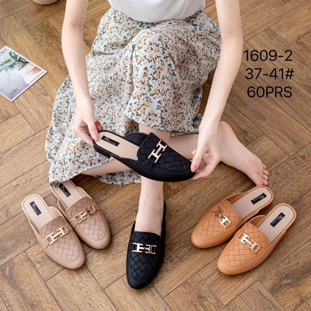 Sandal Wanita Terbaru 2022/Sepatu Sendal Selop Jelly Balance 1609-2/Slip onTeplek Karet Import