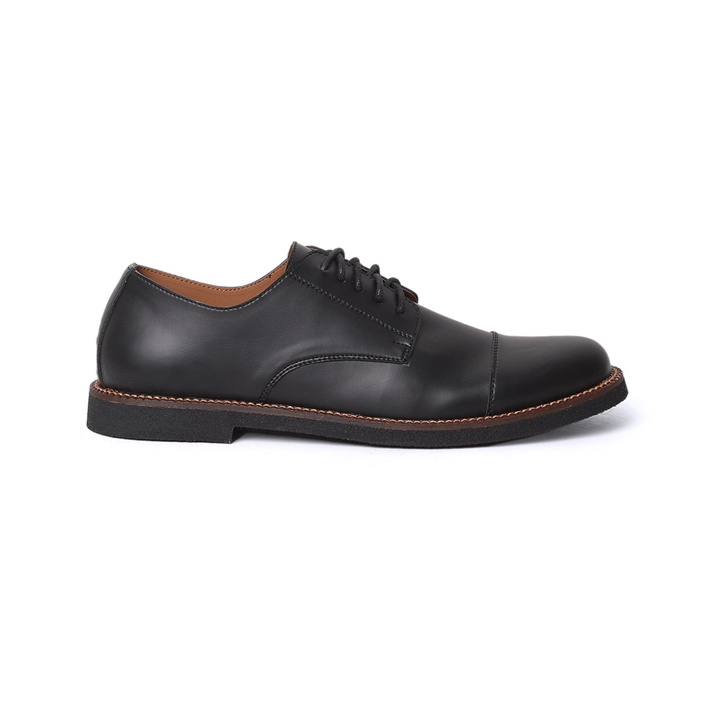 Sepatu Pantofel Pria Derby Oxford Formal Kulit Casual Sepatu Pantofel Hitam Pria Kerja Kantor Kuliah Pantopel Kasual Derby Original - Wirken Derby