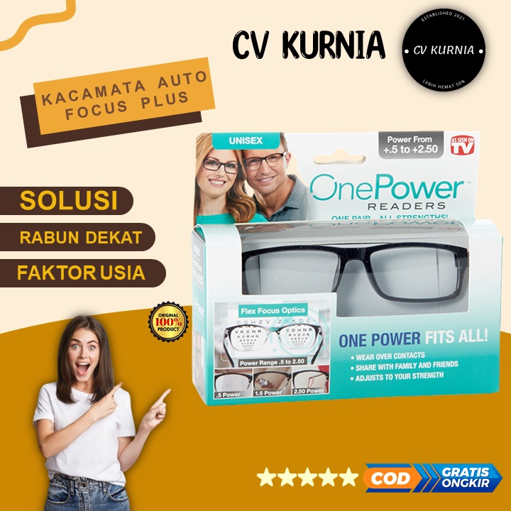Auto Focus One Power Readers Kacamata Kaca Mata Baca Pembesar Plus Jalan Anti Radiasi Lipat Pria Wan