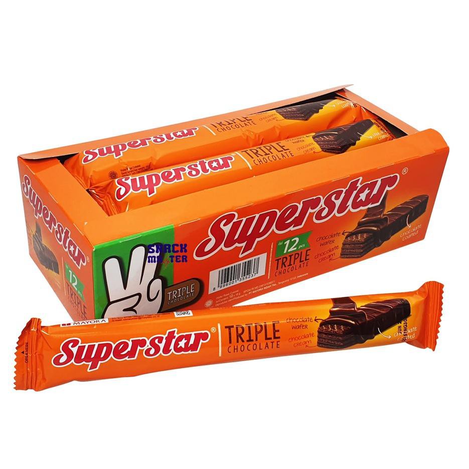 

[KODE 66] Superstar Triple Choco Wafer - Netto 12 pcs x 18gr